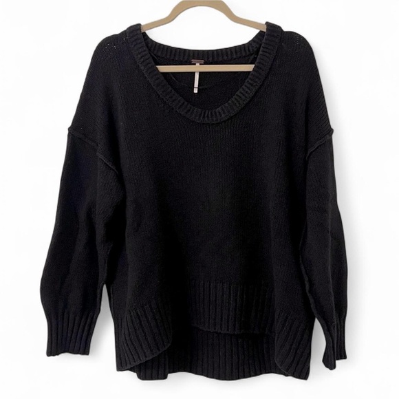 Free People Brookside Tunic Sweater Black XS - Picture 3 of 14